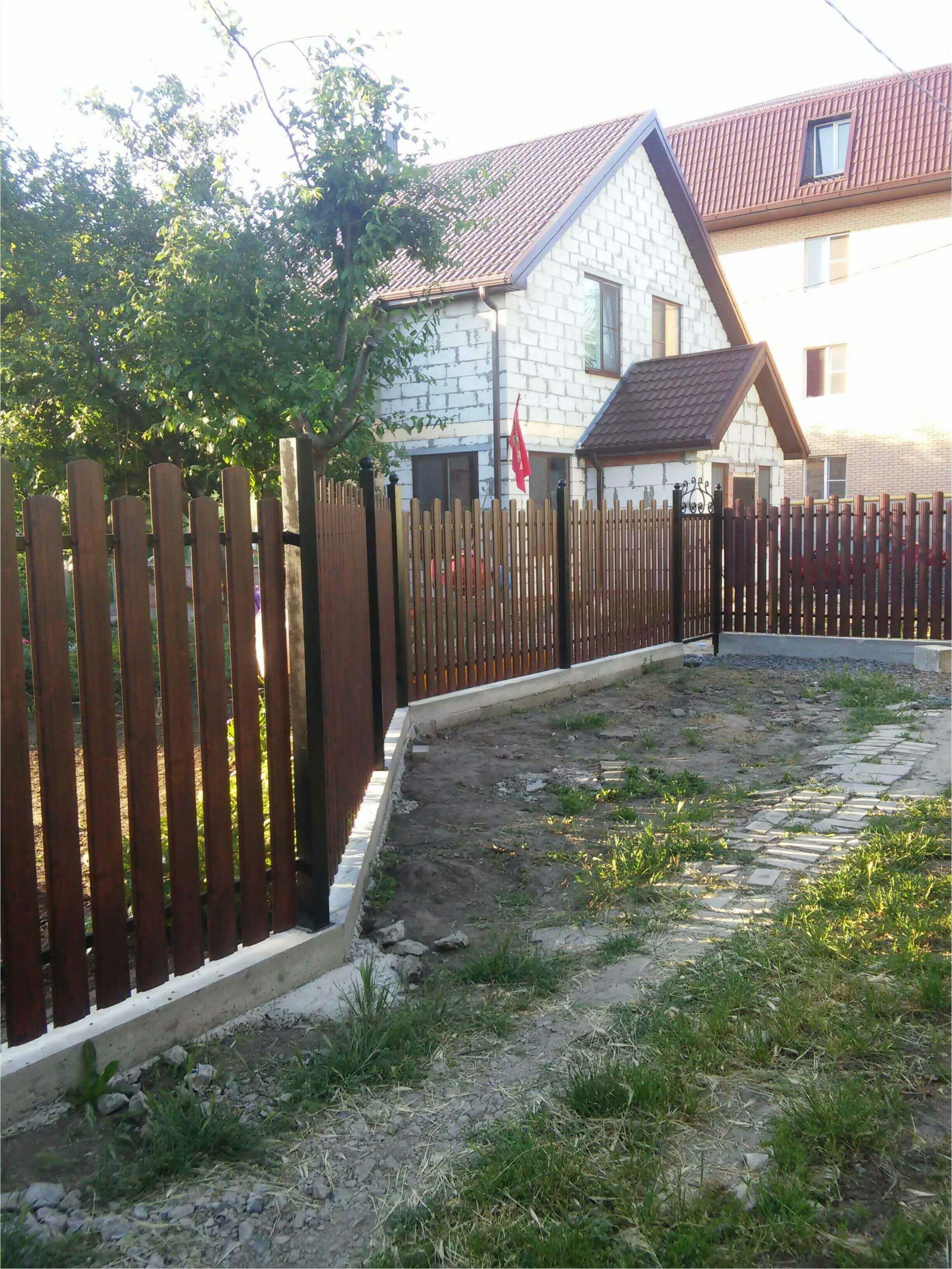 Забор из штакетника 90м фото4 в Томске