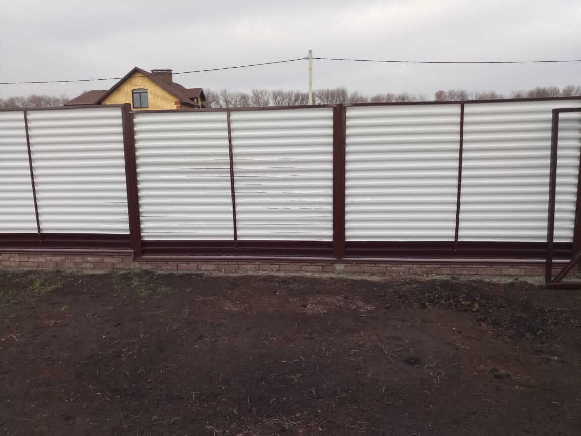 Забор-жалюзи 22м RAL9003/9003 Белый двусторонний фото 1 в Томске